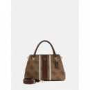 NOELLE II LUXURY SATCHEL LATTE LOGO/BROW