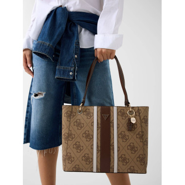 NOELLE II TOTE LATTE LOGO/BROWN