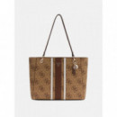 NOELLE II TOTE LATTE LOGO/BROWN