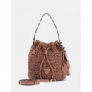 OFELIA TOP HANDLE BUCKET CORAL PINK