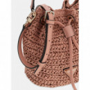 OFELIA TOP HANDLE BUCKET CORAL PINK