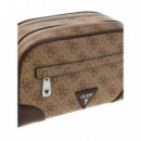 Milano Small Necessaire Beige\cognac  GUESS