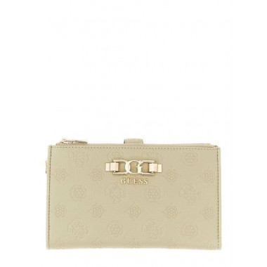 Anise Slg Dbl Zip Organizer Sage Logo  GUESS