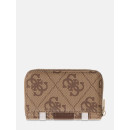 Laurel Ii Slg Med Zip Around Latte Logo/  GUESS