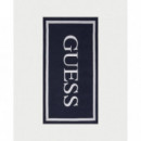 TOWEL JACQUARD GUESS FRAME NAVY SEA