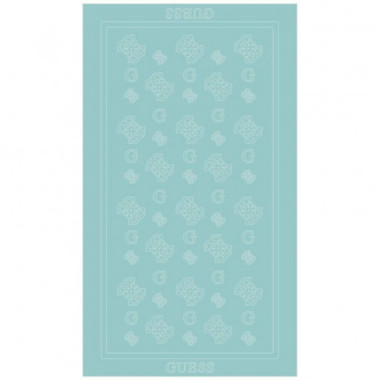 GUESS LOGO ALL OVER TOWEL ROBIN EGG BLUE