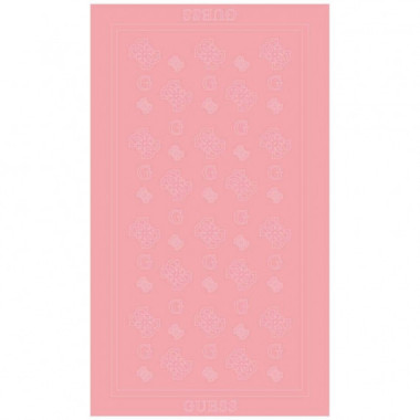 GUESS LOGO ALL OVER TOWEL DAYLIGHT PINK