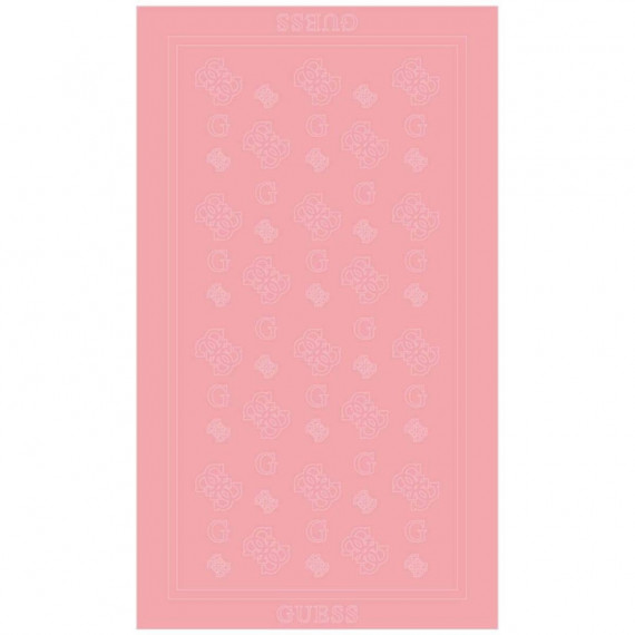 GUESS LOGO ALL OVER TOWEL DAYLIGHT PINK
