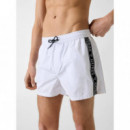 SWIMTRUNK LOGO TAPE MEDIUM PURE WHITE