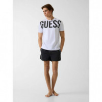 Swimtrunk Logo Tape Medium Jet Black A99  GUESS