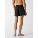SWIMTRUNK LOGO TAPE MEDIUM JET BLACK A99