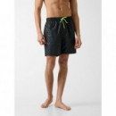 SWIMTRUNK NEW 4G LOGO MEDIUM JBLK EMBOSS