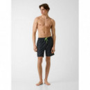 SWIMTRUNK NEW 4G LOGO MEDIUM JBLK EMBOSS