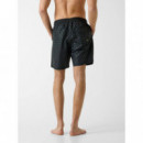 SWIMTRUNK NEW 4G LOGO MEDIUM JBLK EMBOSS