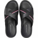 CORE HILFIGER LTH CRISS C SANDAL BLACK