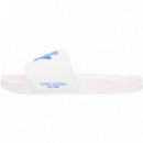 TH EMBROIDERY POOL SLIDE ECRU