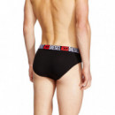 Ropa Interior Pack de Tres Calzoncillos DIESEL Slip Negro