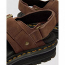 Calzado Sandalias DR MARTENS con Plataforma Zebzag de Piel Nubuck Sepia Brown