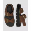Calzado Sandalias DR MARTENS con Plataforma Zebzag de Piel Nubuck Sepia Brown