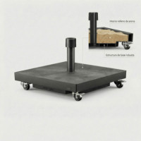 Base de parasol CERAMICA 40 kg con ruedas Platinum®