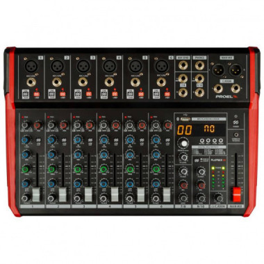 Mesa Mezclas PROEL 6 Mic 2 Sereo ,usb ,bt
