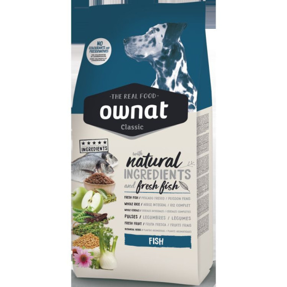 OWNAT Perro Adulto Classic Pescado 4 Kg