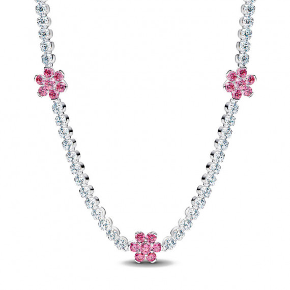Collar Tenis Flor Rosa 394561C01