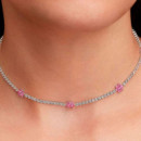 Collar Tenis Flor Rosa 394561C01