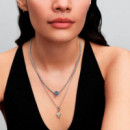 Collar Cadena de Espiga con Cierre en Pavé 394463C01