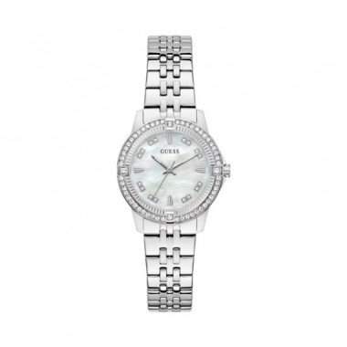 Reloj anal&oacute;gico Crystal de acero inoxidable de 32 mm GW1027L1