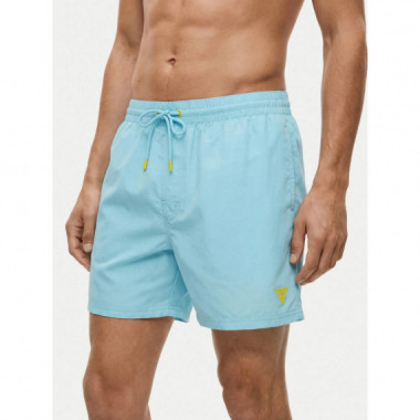SWIMTRUNK NEW BASIC SHORT AZURE FLUO