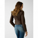 New Anita Logo Pu Jkt 4G Embossed Regal  GUESS