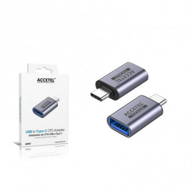 Adaptador Accetel USB-C Macho a OTG USB 3.0 Hembra AD107