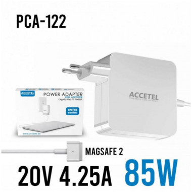 Cargador Port&aacute;til para MacBook Accetel 85W 20V 4.25A MagSafe 2/T PCA-122