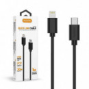 Cable de Datos Accetel Carga Rápida PD 20W USB-C a Lightning Negro (1m) CU2102