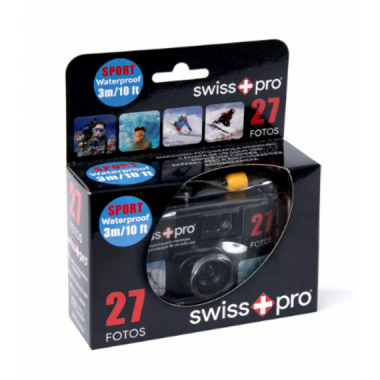 C&aacute;mara Desechable Swiss+pro 35MM Resistente Al Agua 400-27 Sport 27 Fotos SWI401501  SWISS + PRO