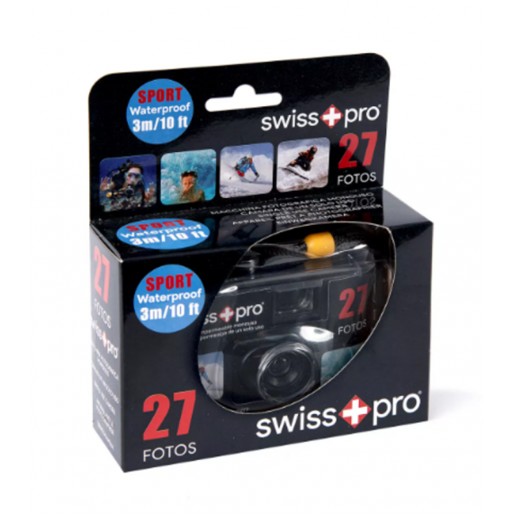 Cámara Desechable Swiss+pro 35MM Resistente Al Agua 400-27 Sport 27 Fotos SWI401501  SWISS + PRO
