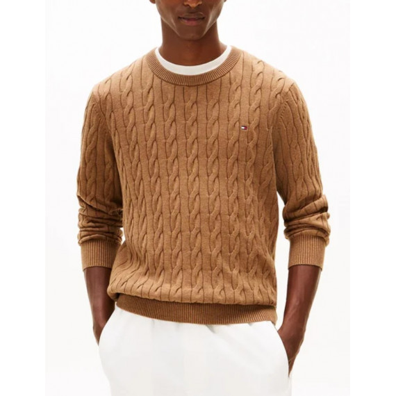 TOMMY HILFIGER - Classic Cotton Cable Crew Neck - HH9 - F|MW0MW33132/HH9
