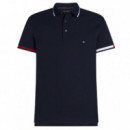 TOMMY HILFIGER - Liquid Cotton Rwb Zip Reg Polo - DW5 - F|MW0MW41613/DW5