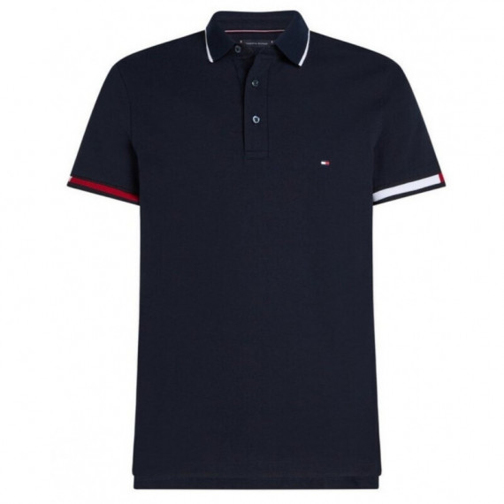 TOMMY HILFIGER - Liquid Cotton Rwb Zip Reg Polo - DW5 - F|MW0MW41613/DW5