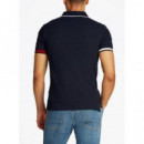 TOMMY HILFIGER - Liquid Cotton Rwb Zip Reg Polo - DW5 - F|MW0MW41613/DW5