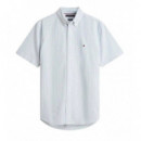 TOMMY HILFIGER - Heritage Oxf Stp Shirt S/s - 0CD - F|MW0MW41664/0CD