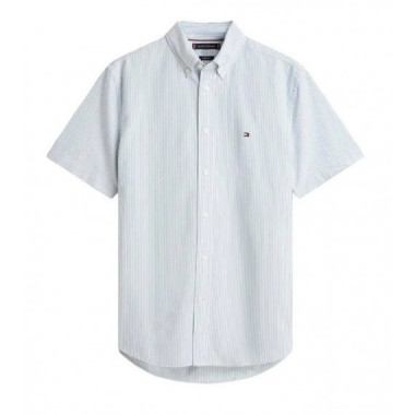 TOMMY HILFIGER - Heritage Oxf Stp Shirt S/s - 0CD - F|MW0MW41664/0CD