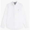 TOMMY HILFIGER - Flex Poplin Print Rf Ss Shirt - Ybr - F|MW0MW41668/YBR