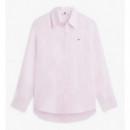 TOMMY HILFIGER - Ess Linen Relaxed Ls Shirt - Vqu - F|WW0WW44679/VQU