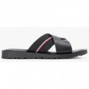 TOMMY HILFIGER - Core Hilfiger Lth Criss C Sandal - Bds - F|FM0FM05783/BDS