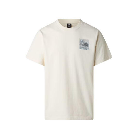 Camisetas Hombre Camiseta THE NORTH FACE Holgada con Estampado Gráfico Mountain Escape White Dune