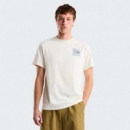 Camisetas Hombre Camiseta THE NORTH FACE Holgada con Estampado Gráfico Mountain Escape White Dune