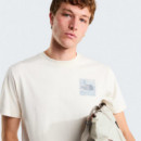Camisetas Hombre Camiseta THE NORTH FACE Holgada con Estampado Gráfico Mountain Escape White Dune