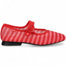 Mercedes Malla Listas Rosa+rojo  CAMPER